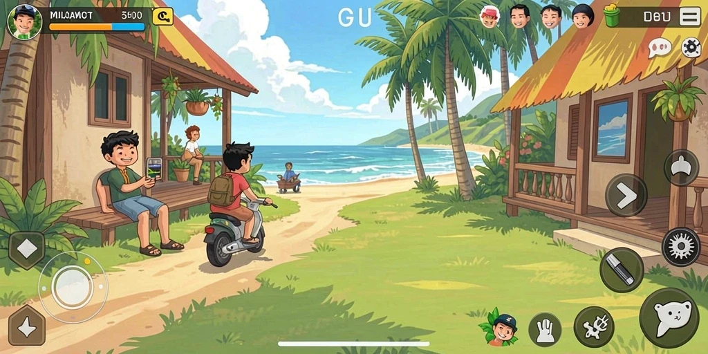 Fitur sosial untuk interaksi antar pemain.