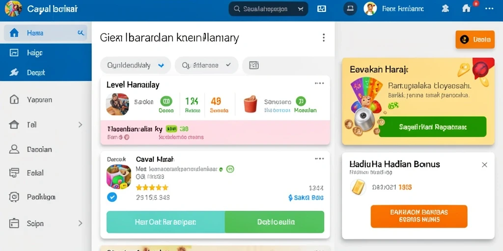 Level menantang dengan pemandangan indah.