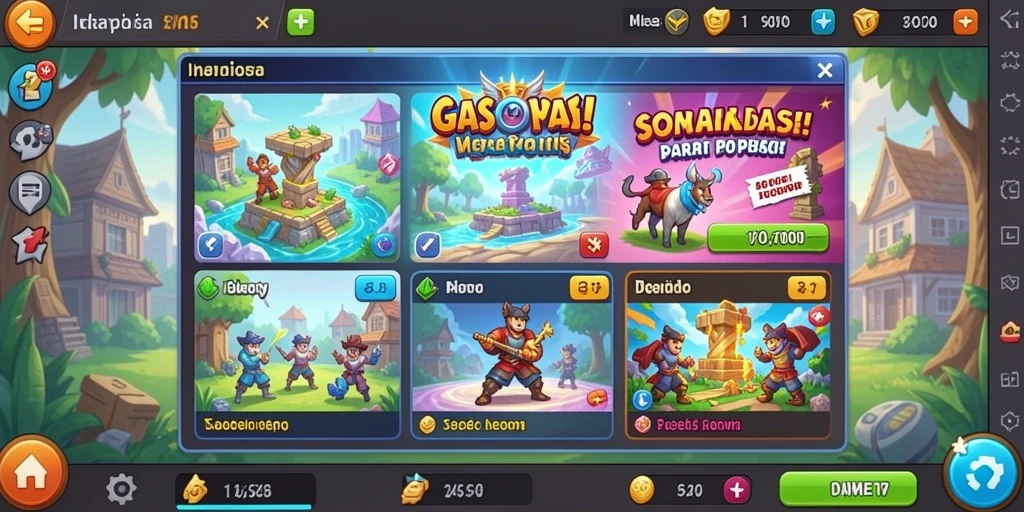 Tingkat kesulitan yang semakin meningkat di setiap level.