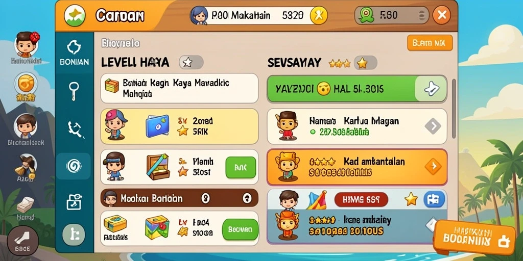 Fitur chat untuk berinteraksi dengan pemain lain.