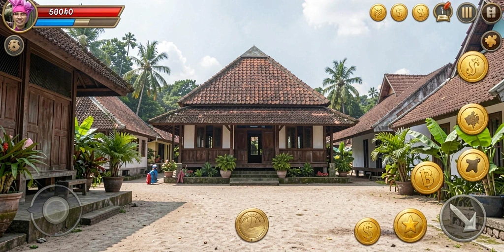 Contoh level menantang yang harus diselesaikan.